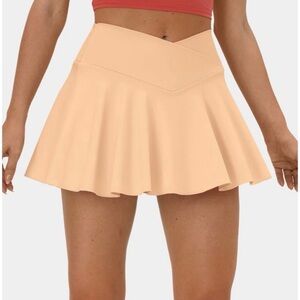 Halara Everyday Cloudful Air 2in1 Crossover Waist Skirt Sz XS with Liner NWT